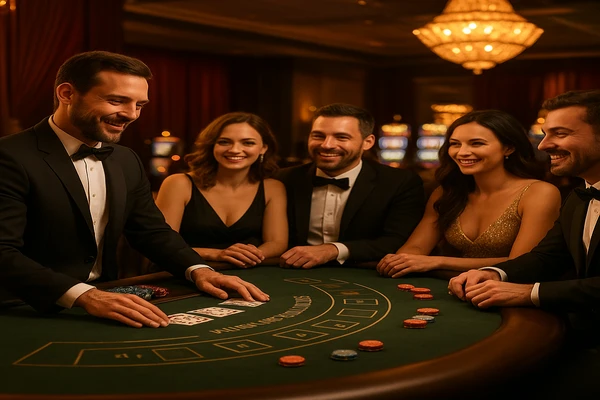 লাইভ টেবিল গেমের প্রাঙ্গণে ডিলারের উপস্থিতি